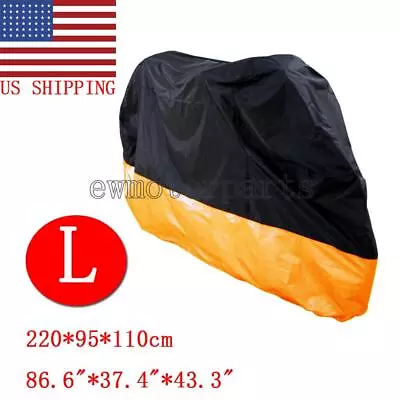 Large Bike Motorcycle Cover  Moped Outdoor Snow UV Protector Storage • $21.90