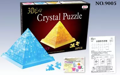 Creative 3D Crystal Pyramid Puzzle Decoration 38 Pieces Building Blocks • £18.95