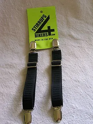 Stirrups 4 Bikers .. Motorcycle Rider Pant Clips  O75sp • $14.99