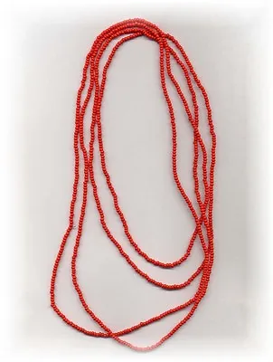 Long Red Beaded Necklace • $9.99