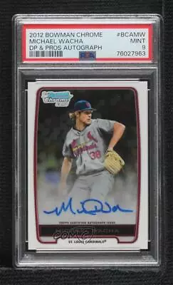 2012 Bowman Draft Chrome Draft Picks Auto Michael Wacha #BCA-MW PSA 9 MINT Auto • $33.59