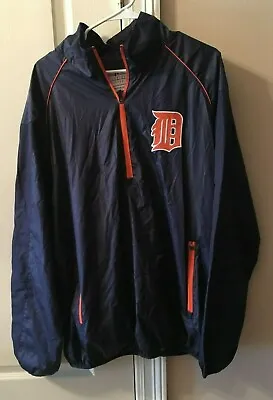 Gorgeous Detroit Tigers Mlb G-111 Sports By Carl Banks Pullover Lite Jacket Xl • $65