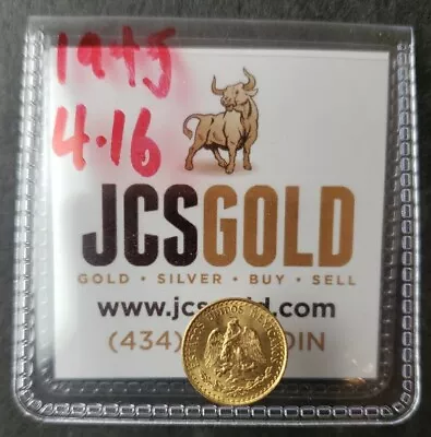 1945 Mexico Two Pesos Gold Coin • $131