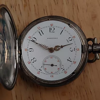 Vintage Longines .950 Sterling Silver Longines Pocket Watch • $10