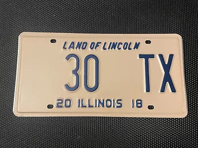 ILLINOIS 30 TX LICENSE PLATE 2018 Taxi Chicago LOW NUMBER 2 DIGIT • $19.99