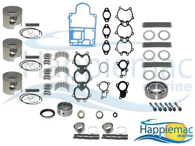 Mercury 50 60 HP Powerhead Rebuild Kit 2.992  3 Cyl Piston Bearing Gasket 98-Up • $663.29