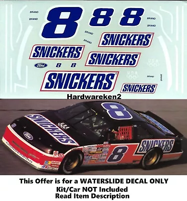 Nascar Decal # 8 Snickers 1992 Ford Thunderbird Dick Trickle Jnj 1/24 • $12