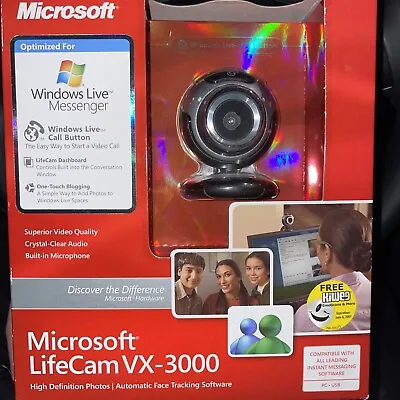 Microsoft Lifecam VX-3000 USB 2.0 Webcam Never Used • $14.99