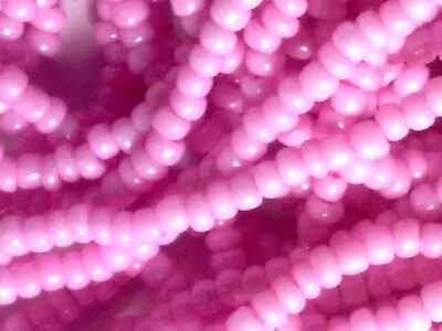 Vtg 1 HANK MATSUNO PINK LUSTER SEED GLASS BEADS 10/0  #010816g • $8.40