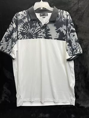 Oakley Hydrolix Mens WhiteBlack & Gray Polo/Golf Shirt Sz3XL TieDye NEW W/o Tag • $24.87