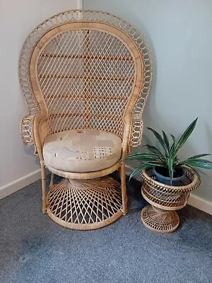 Cane Bella Handmade Peacock Chair + Geneva Seat Cushion. • £249