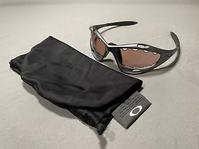 Oakley Racing Jacket Pro Dark Grey Sunglasses - G30 Iridium Vented - VERY NICE • $259.99