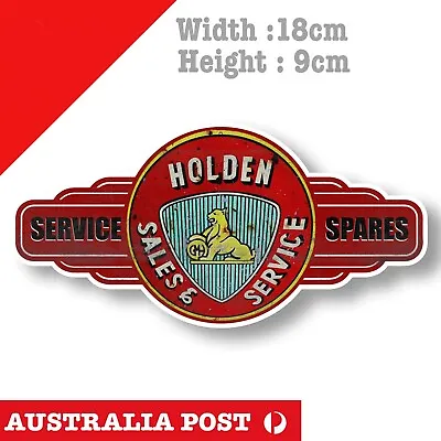 Vintage Holden SERVICE AND SPARES Garage Sign Rusted Old Dirty Sticker • $7.20