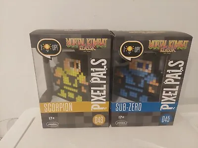 NEW Mortal Kombat Klassic Scorpion #043 & Sub Zero #045 Pixel Pals Light • $36.99