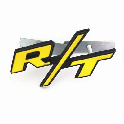 OEM For RT Front Grill Emblems R/T Car Badge New Yellow Black Nameplate Sticker • $12.95