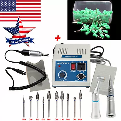 Dental Lab Marathon Electric Micromotor /Low Speed Handpiece /Drill Burs /Cups • $18.50