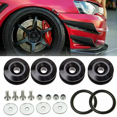 4x Black JDM Aluminum Quick Release Fasteners Bumper Trunk Fender Hatch Lids Kit • $8.29