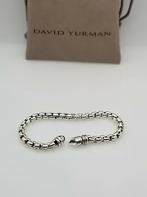 David Yurman Men's Lobster 5mm Large Lock Bracelet Sterling Silver Box Chain 8  • $190