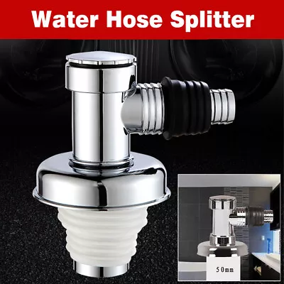 Adapter Laundry Pipe Washing Machine Connector Hose Splitter Water Drain Home • £7.09