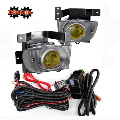 For 92-95 Honda Civic Sedan 4 Door Fog Lights Kit Harness + Lamps+ Switch Yellow • $64.99