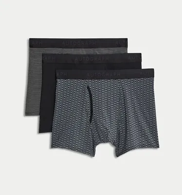 Marks And Spencer Autograph Microskin Men’s Assorted Pattern Trunks  Size Small • £17.99