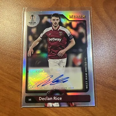 2021-22 Topps Merlin Collection Chrome UCL Auto Declan Rice #A-DR Auto • $44.99