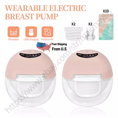 Double Wearable Breast Pump Electric Hands Free Milk Extractor Baby Feeder US • $69