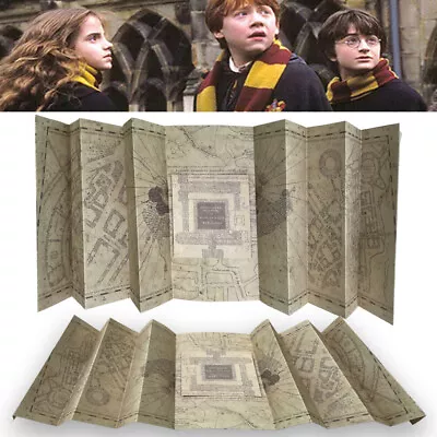 Harry Potter Marauder's Map Parchment Hogwarts School Witchcraft Collectibles • £3.71