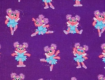 Fat Quarter Fabric  Sesame Street Abby Cadabby Abigail Muppet Jim Henson Pbs Hbo • $2.99