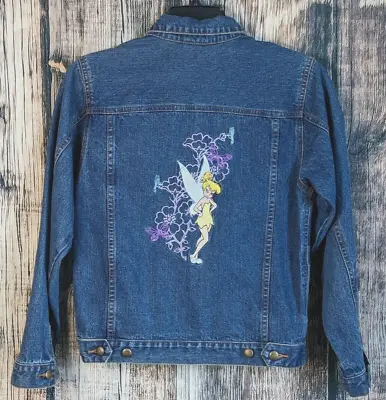 Disney Tinkerbell Denim Jean Jacket Youth L Tink I Believe Embroidered • $29.99