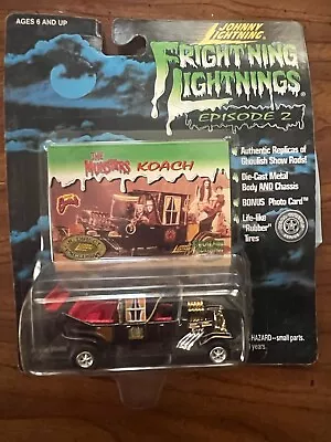 1999 Johnny Lightning BLACK MUNSTERS KOACH Frightning Lightnings REAL RIDERS • $14.95