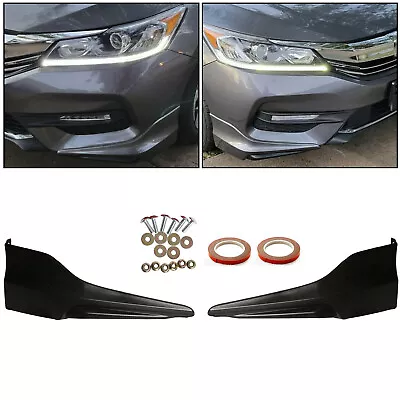 $40.49 • Buy Front Bumper Lip Splitter Fits 2016-2017 Honda Accord HFP Style LX SE EX-L Sedan