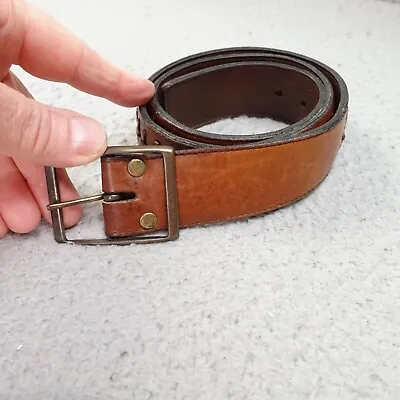 Mens Leather Braided Belt Hand Laced Steerhide Brown Sz 30 Vintage 1.5 In Haiti • $17.88