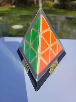 Vintage Pyramid Triangle Rubiks Cube Combination Puzzle 1980’s Tomy? • $8.99