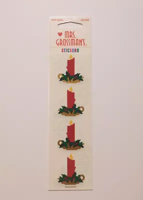 Mrs Grossman's Lot 3 Strips Brand New In Package ~Christmas Candle~ Stickers HTF • $9.99