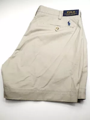 New! Polo Ralph Lauren Mens Chino Shorts -42 Khaki Tan Classic Stretch Pony Golf • $32.99