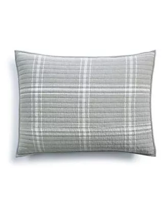 MARTHA STEWART COLLECTION Heather Plaid Flannel Quilted King Sham • $17.24