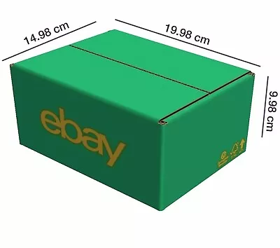 EBay Branded Packaging 25 Small Cardboard Boxs (14.98cmx19.98cmx9.98cm) Green  • £12.30