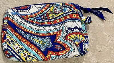 Vera Bradley Ret. Pattern MARINA PAISLEY Make-Up Bag Plastic Lined 2013 Cosmetic • $6