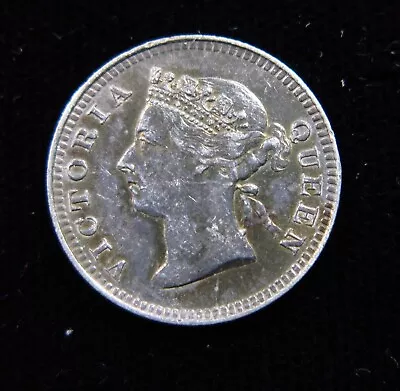 HONG KONG BRITISH 5¢ Cents 1900 Silver Toned Queen Victoria 香港 1408# Money Coin • $17.90