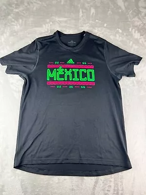 Mexico National Football Shirt Adult Large Black Adidas Training Creator Tee • $16.99