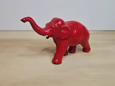 FIGURE Vintage Red Elephant Figurine Souvenir 1950s 60s • $19.99