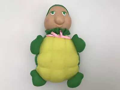 Vintage Glow Worm Hug Me-Glo Kids Soft Plush Green Turtle Soma 1991  - WORKS! • $24.99