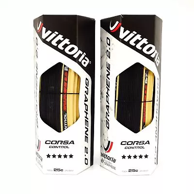 Vittoria Corsa Control G+2.0 700x25C Clincher Bike Tire 320TPI Para Skinwall • $56.90