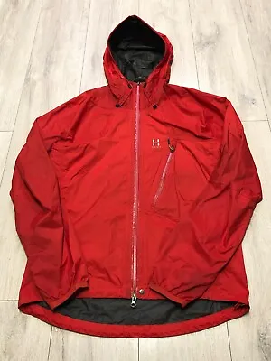 Haglofs Lim Series Proof Jacket Mens Mountain Waterproof Small Red £250rrp • £55.70