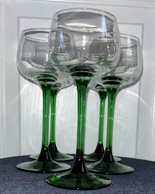 Lot Of 5 Vintage Luminarc France Wine Glass Rhine Stem Stemware 6.5  • $30