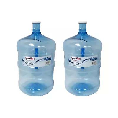 Large Reusable 5 Gallon Water Bottle Jug Container BPA Free Home Office (2 Pack) • $31.99