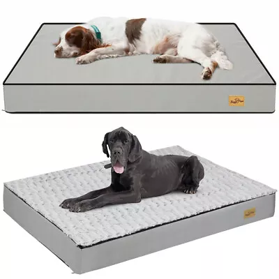 £24.93 • Buy Large Plush Orthopedic Dog Bed Calming Mattress For Dog Cages Pet Crate Camp Bed