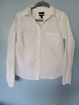 J.CREW Perfect Button-down Basic Women's Shirt Size 6 White • $21.99