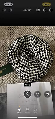 Holland Cooper Baker Boy Hat Houndstooth • £45